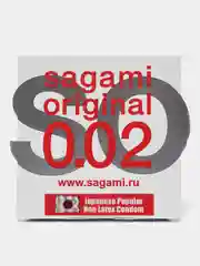 Презервативы Sagami Original, 0,02 мм, 1 штука