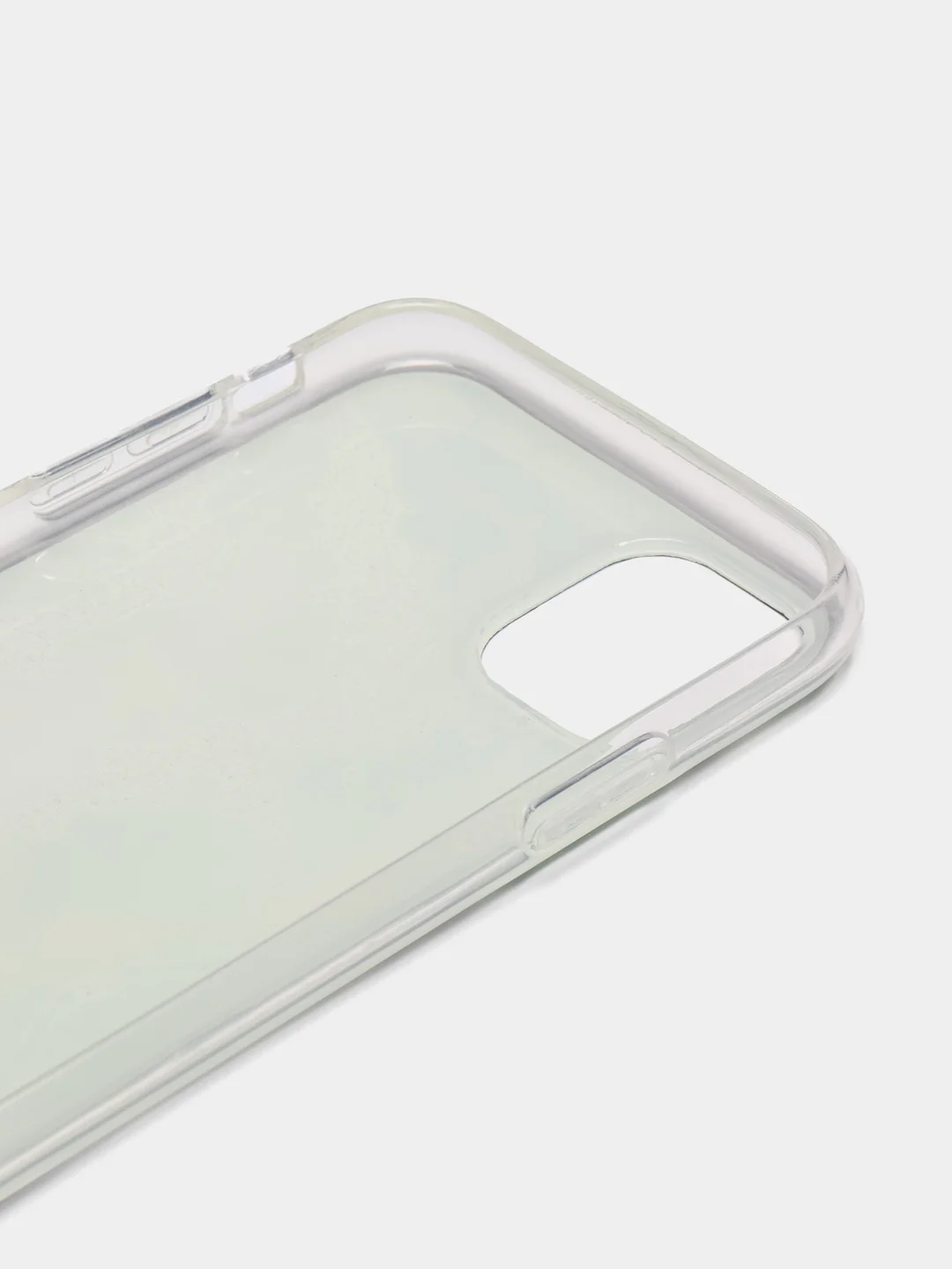 Зеленый чехол прозрачный для iPhone 11, силиконовый