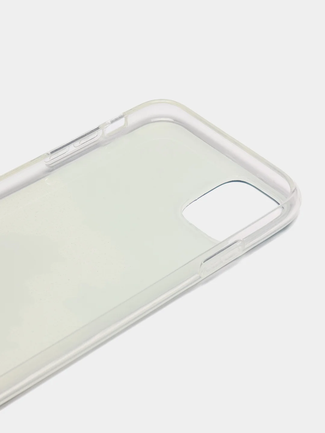 Голубой чехол прозрачный для iPhone 11, силиконовый