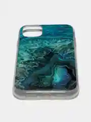 Голубой чехол прозрачный для iPhone 11, силиконовый