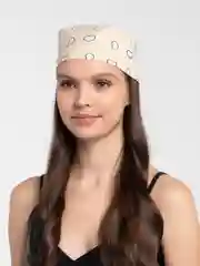 Бежевый бандана с принтом, унисекс