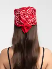 Красный бандана с принтом, унисекс