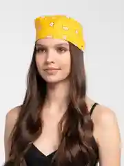Желтый бандана с принтом, унисекс
