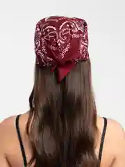 Бордовый бандана с принтом, унисекс