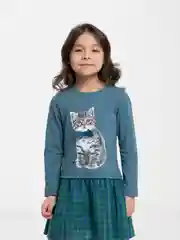 Бирюзовый платье для девочки с длинным рукавом, 2,3,4,5 лет