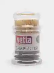 Зубочистки бамбуковые VETTA, акриловая упаковка, 180 штук