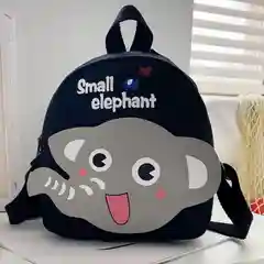 Черный детский рюкзак с милым рисунком
