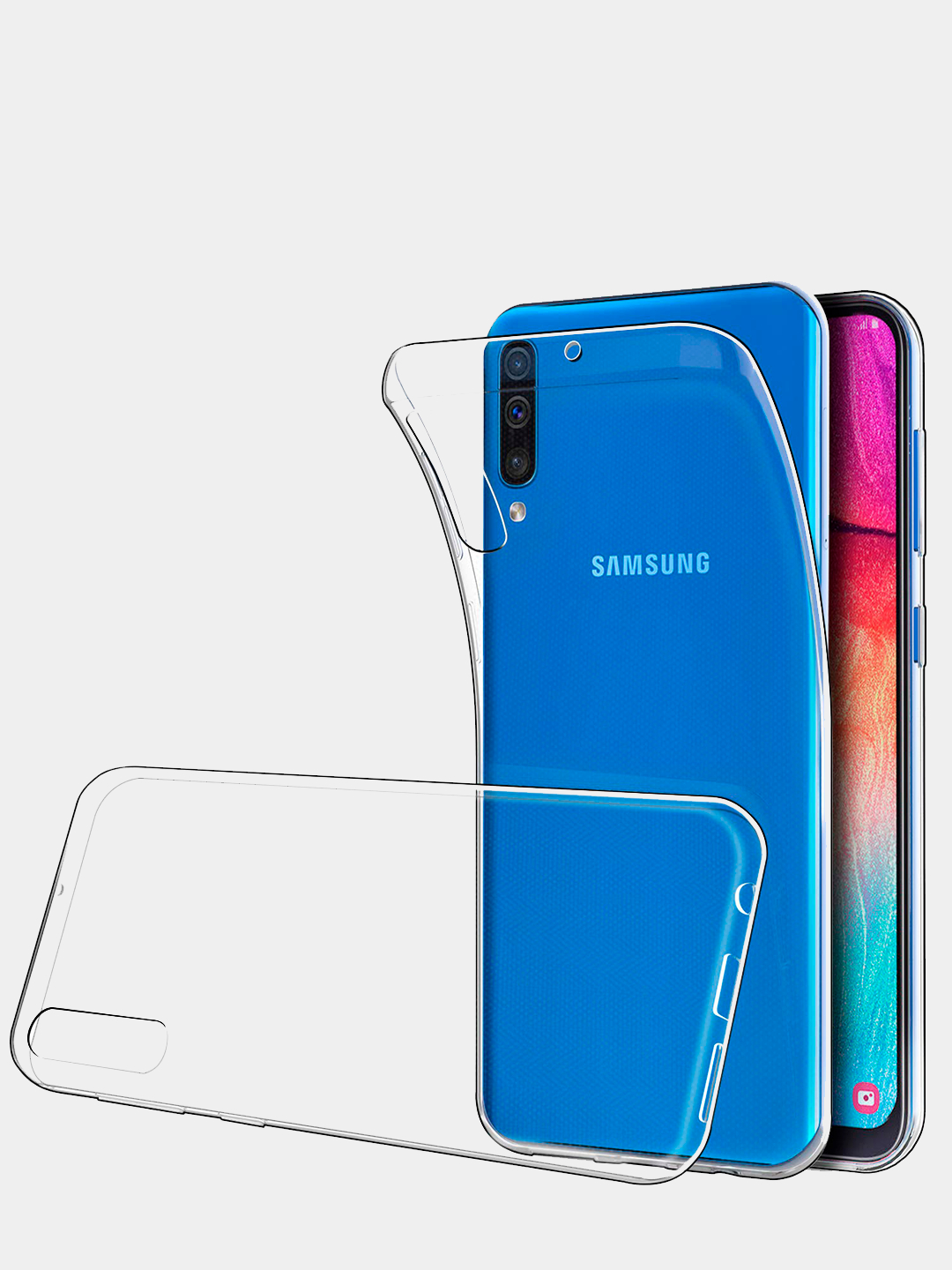 Чехол прозрачный Samsung Galaxy A50 / Самсунг А50 силиконовый купить по  цене 85 ₽ в интернет-магазине Магнит Маркет