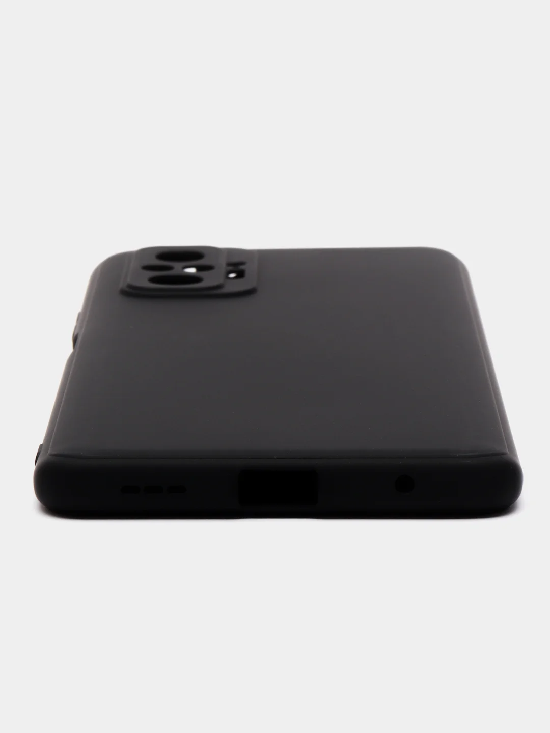 Черный чехол для Xiaomi Redmi Note 10 Pro силиконовый ROSCO матовый тонкий с защитой камер бортик