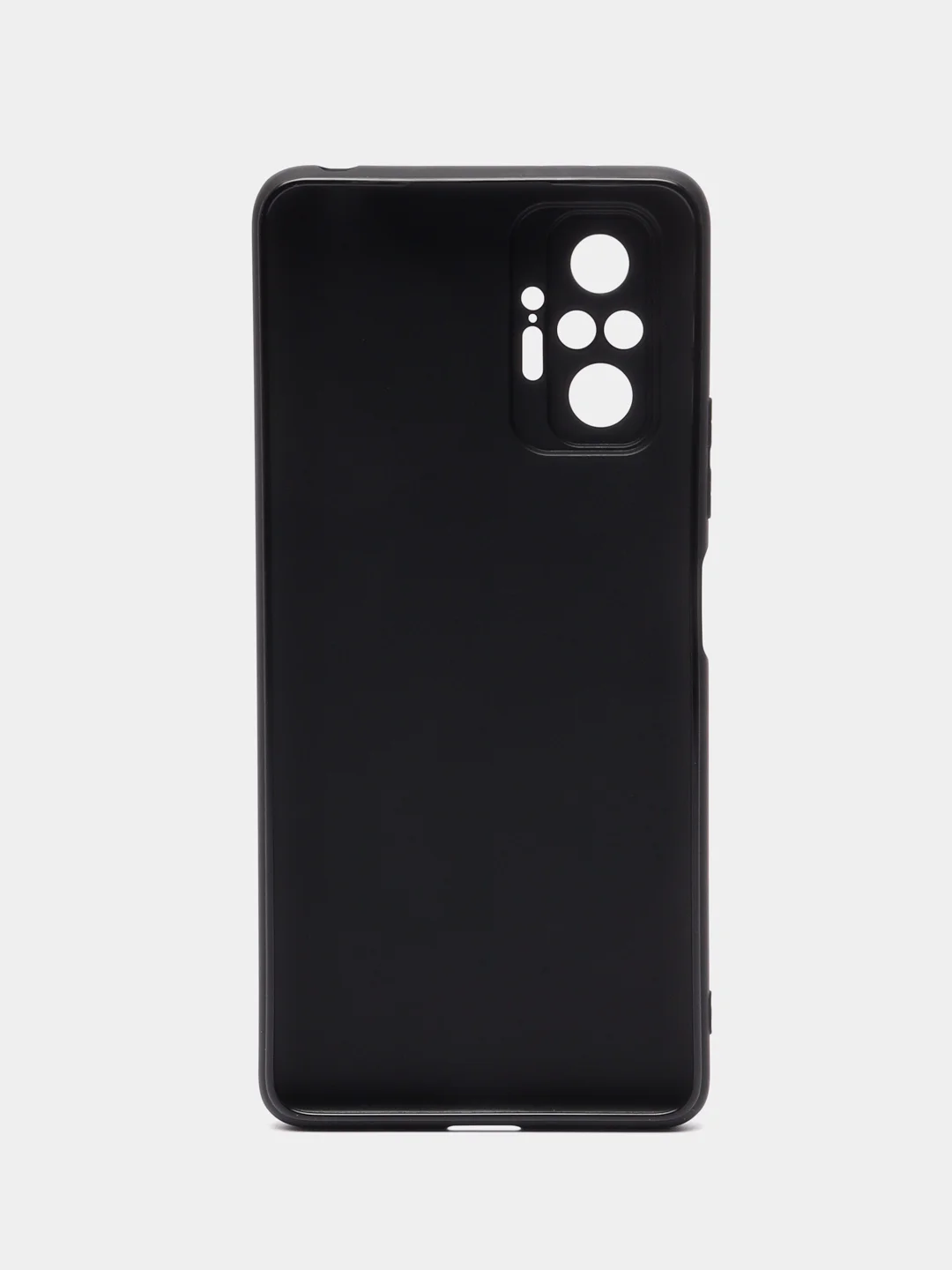 Черный чехол для Xiaomi Redmi Note 10 Pro силиконовый ROSCO матовый тонкий с защитой камер бортик