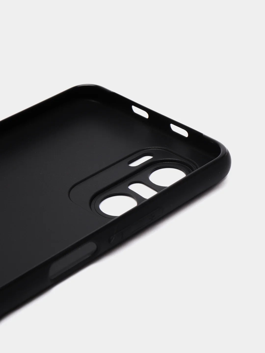 Черный чехол для Xiaomi Poco F3 силиконовый ROSCO матовый тонкий с бортиком, защитой вокруг камер