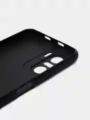 Черный чехол для Xiaomi Poco F3 силиконовый ROSCO матовый тонкий с бортиком, защитой вокруг камер