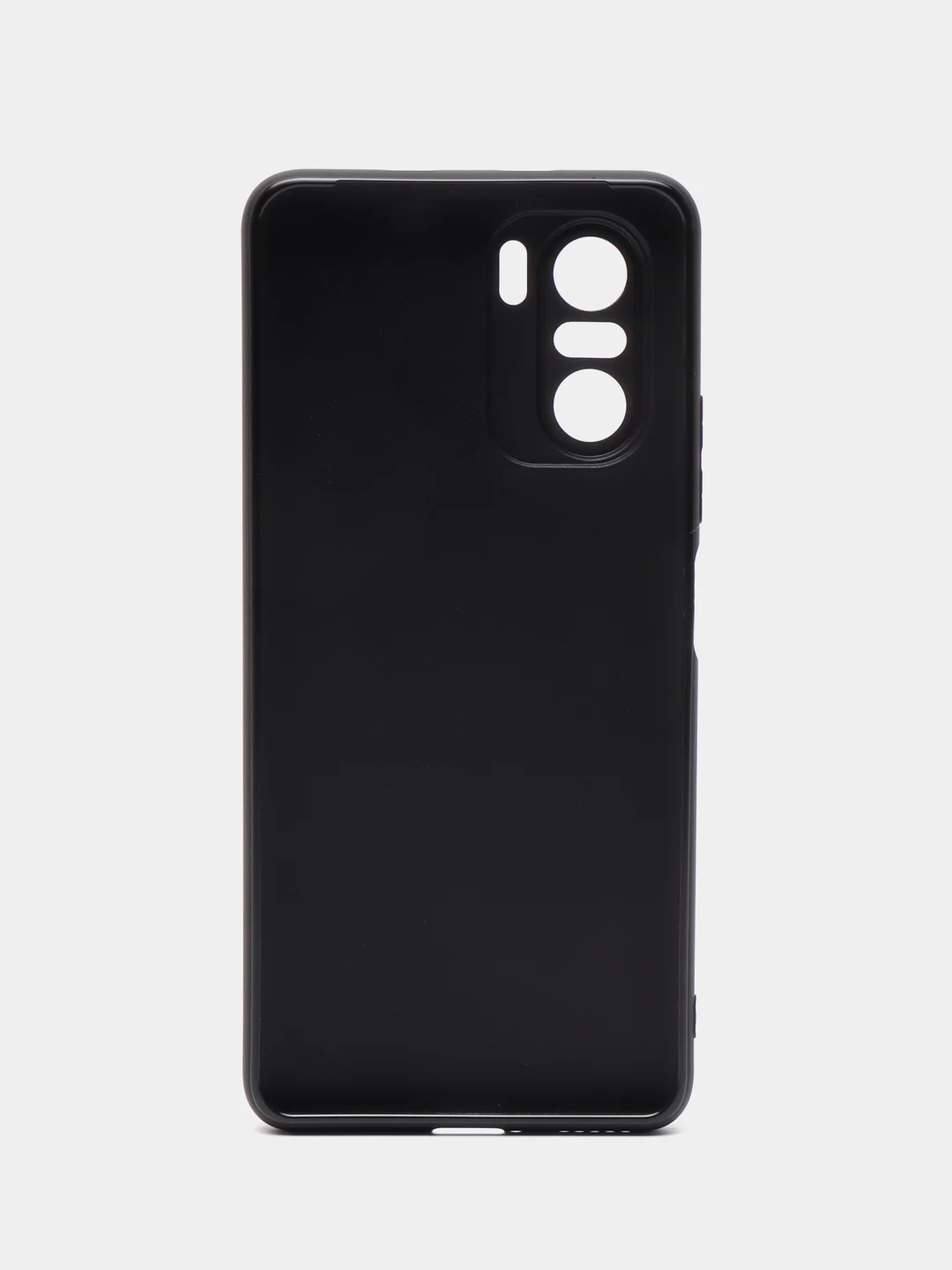 Черный чехол для Xiaomi Poco F3 силиконовый ROSCO матовый тонкий с бортиком, защитой вокруг камер