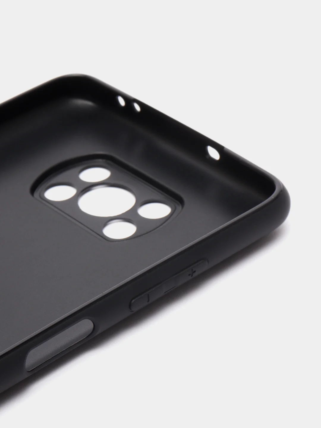 Черный чехол для Xiaomi Poco X3 NFC/X3 Pro силиконовый ROSCO матовый/прозрачный с защитой камер