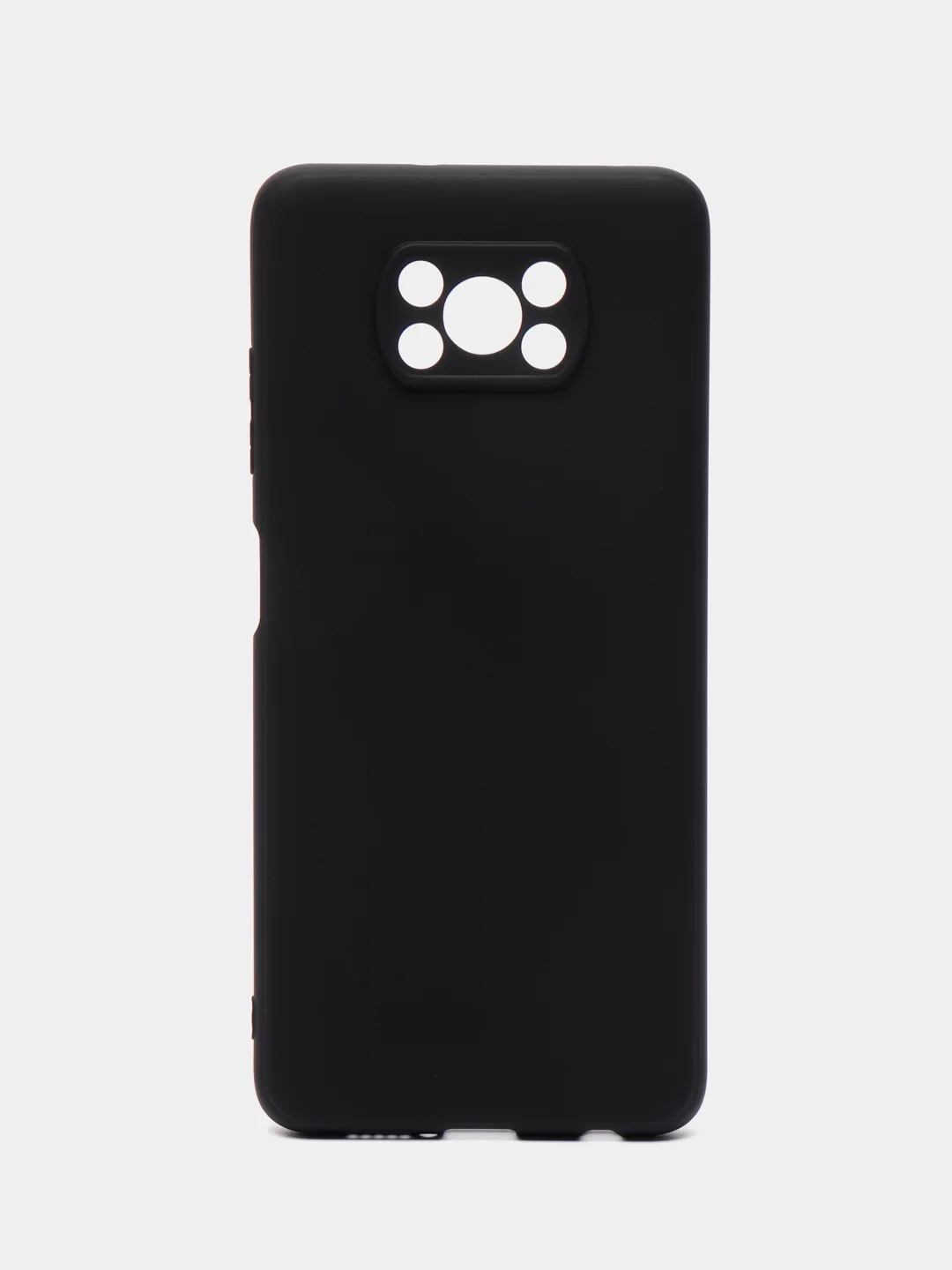 Черный чехол для Xiaomi Poco X3 NFC/X3 Pro силиконовый ROSCO матовый/прозрачный с защитой камер