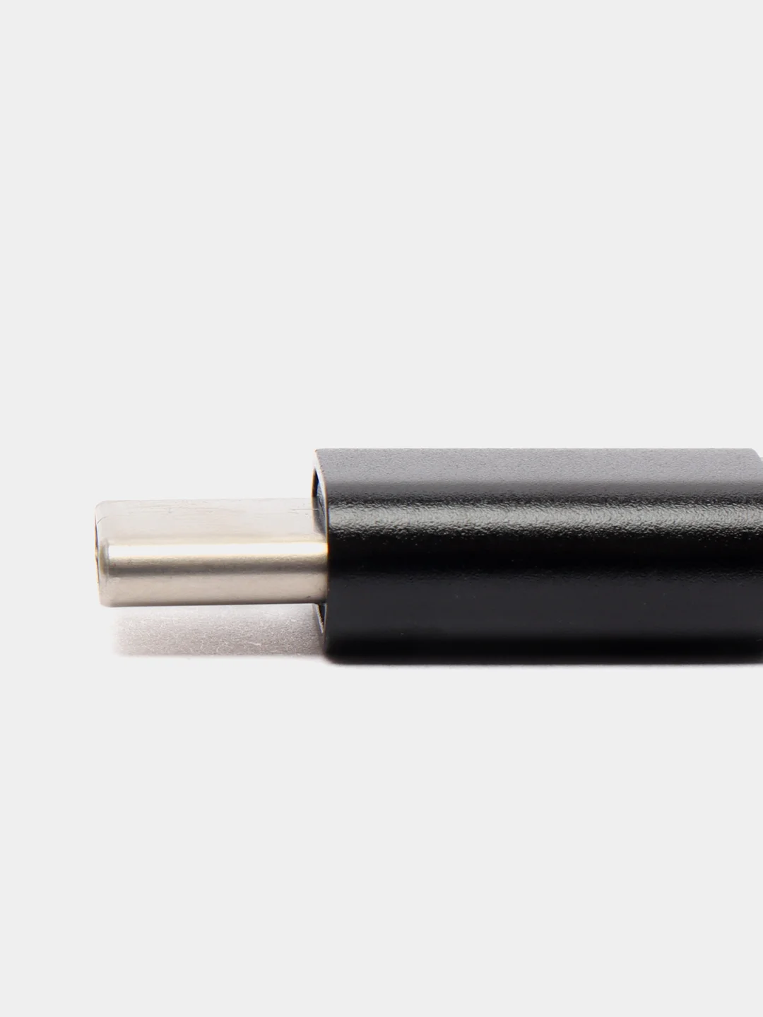 Черный адаптер-переходник, коннектор ROSCO с MicroUSB на Type-C для передачи данных, зарядки