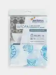 Штора для ванной комнаты "Посейдон", полиэтилен, цвет белый, 180 х 180 см