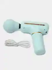 Бирюзовый перкуссионный мини массажер Massager Mini Fascial Gun DS-128