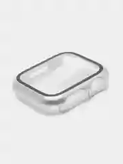 Серебряный бампер с защитным стеклом для Apple Watch 38/40/41/42/44/45/49