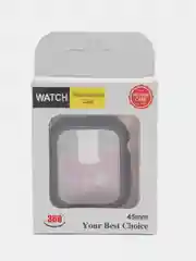 Черный бампер с защитным стеклом для Apple Watch 38/40/41/42/44/45/49
