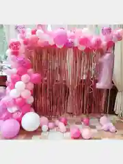 Розовый дождик для фотозоны, занавес, 2 м