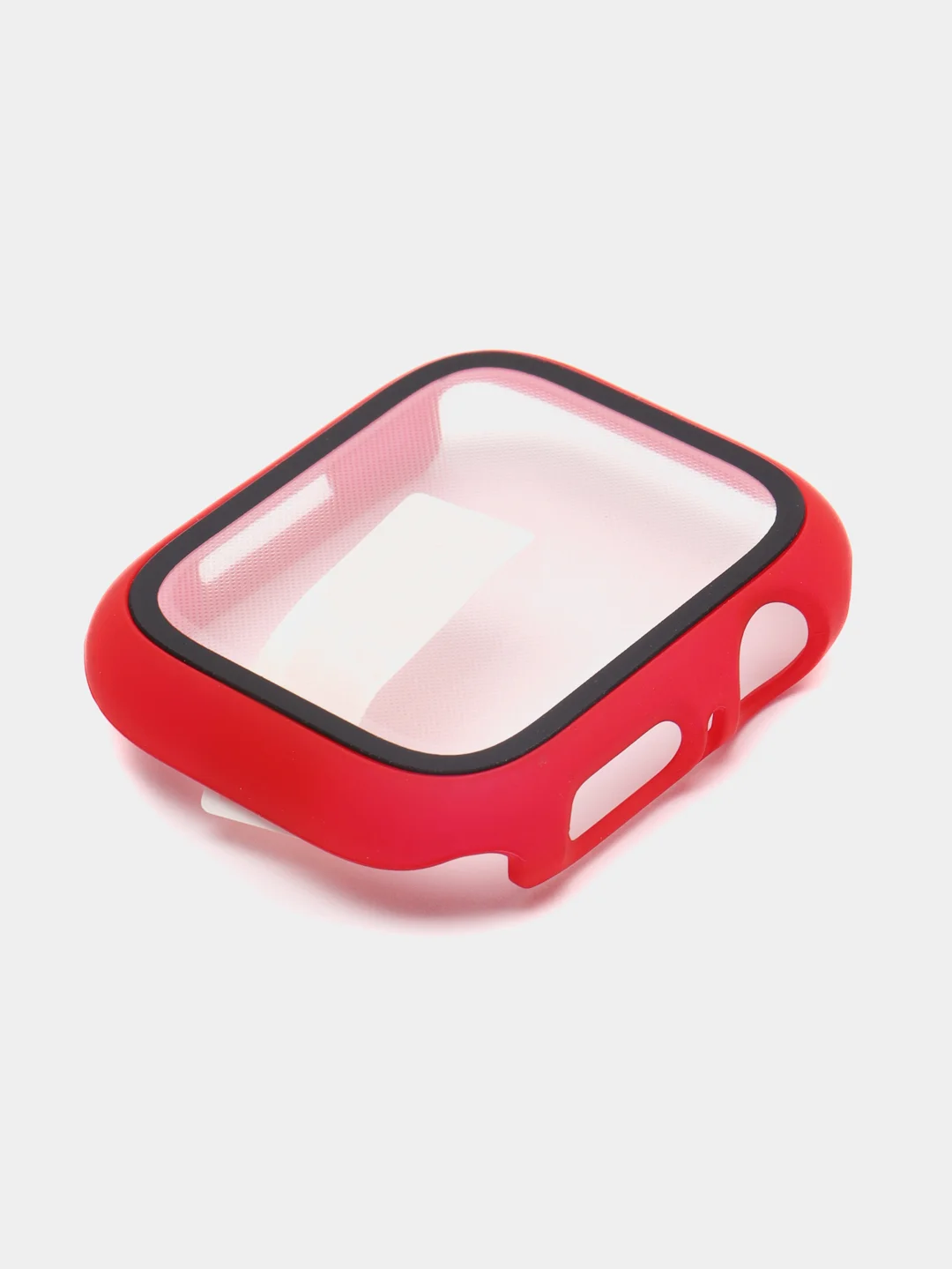 Бордовый бампер с защитным стеклом для Apple Watch 38/40/41/42/44/45/49