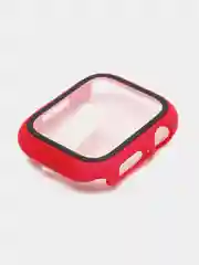 Бордовый бампер с защитным стеклом для Apple Watch 38/40/41/42/44/45/49