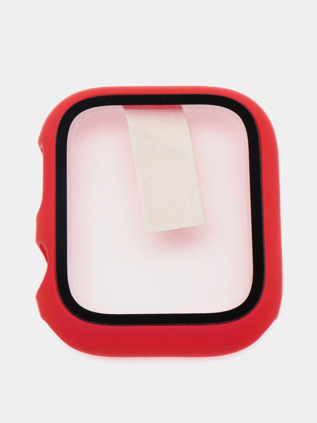 Бордовый бампер с защитным стеклом для Apple Watch 38/40/41/42/44/45/49