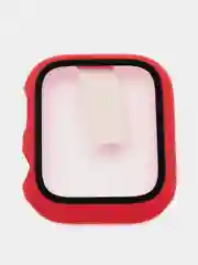 Бордовый бампер с защитным стеклом для Apple Watch 38/40/41/42/44/45/49