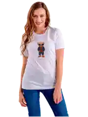 Футболка с принтом Teddy Bear (Мишка Тедди), белая и черная, хлопок