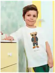 Футболка с принтом Teddy Bear (Мишка Тедди), белая и черная, хлопок