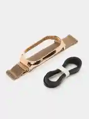 Розовый металлический ремешок для Xiaomi Mi Band 7 миланская петля сяоми ми банд фитнес браслет
