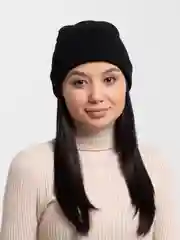 Черный шапка бини , унисекс