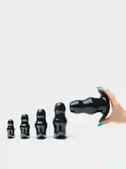 Черный анальная пробка для душа, расширитель