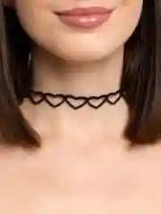 Угольный чокер на шею / украшение на шею