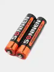 Батарейки аккумуляторные КОМПЛЕКТ 2шт, SONNEN, ААA (HR03), Ni-Mh, 650mAh,в блистере,454236