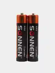 Батарейки аккумуляторные КОМПЛЕКТ 2шт, SONNEN, ААA (HR03), Ni-Mh, 650mAh,в блистере,454236