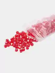 Вишнёвый бусины стеклянные граненные биконус
