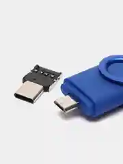 Синий флешка 2 в 1-накопитель Micro USB, Type-C, 4 Gb, 8 Gb, 16 Gb, 32 Gb, 64 Гб, 128 Гб, USB 3.0 черный dtx