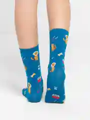 Индиго носки с принтом "Cool", унисекс