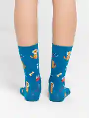 Индиго носки с принтом "Cool", унисекс