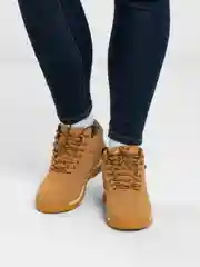 Горчичный ботинки женские зимние