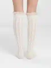 Белый тёплые женские носки длинные