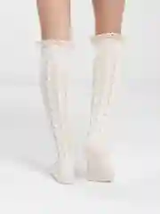Белый тёплые женские носки длинные