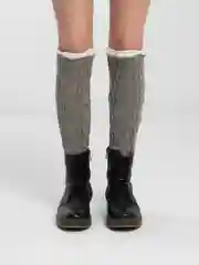 Серебряный гетры вязанные