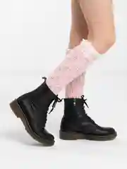 Розовый гетры вязанные