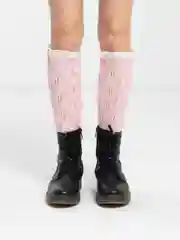 Розовый гетры вязанные