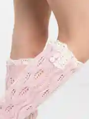 Розовый гетры вязанные