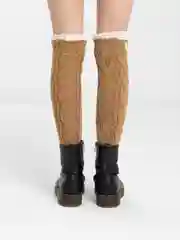 Хаки гетры вязанные