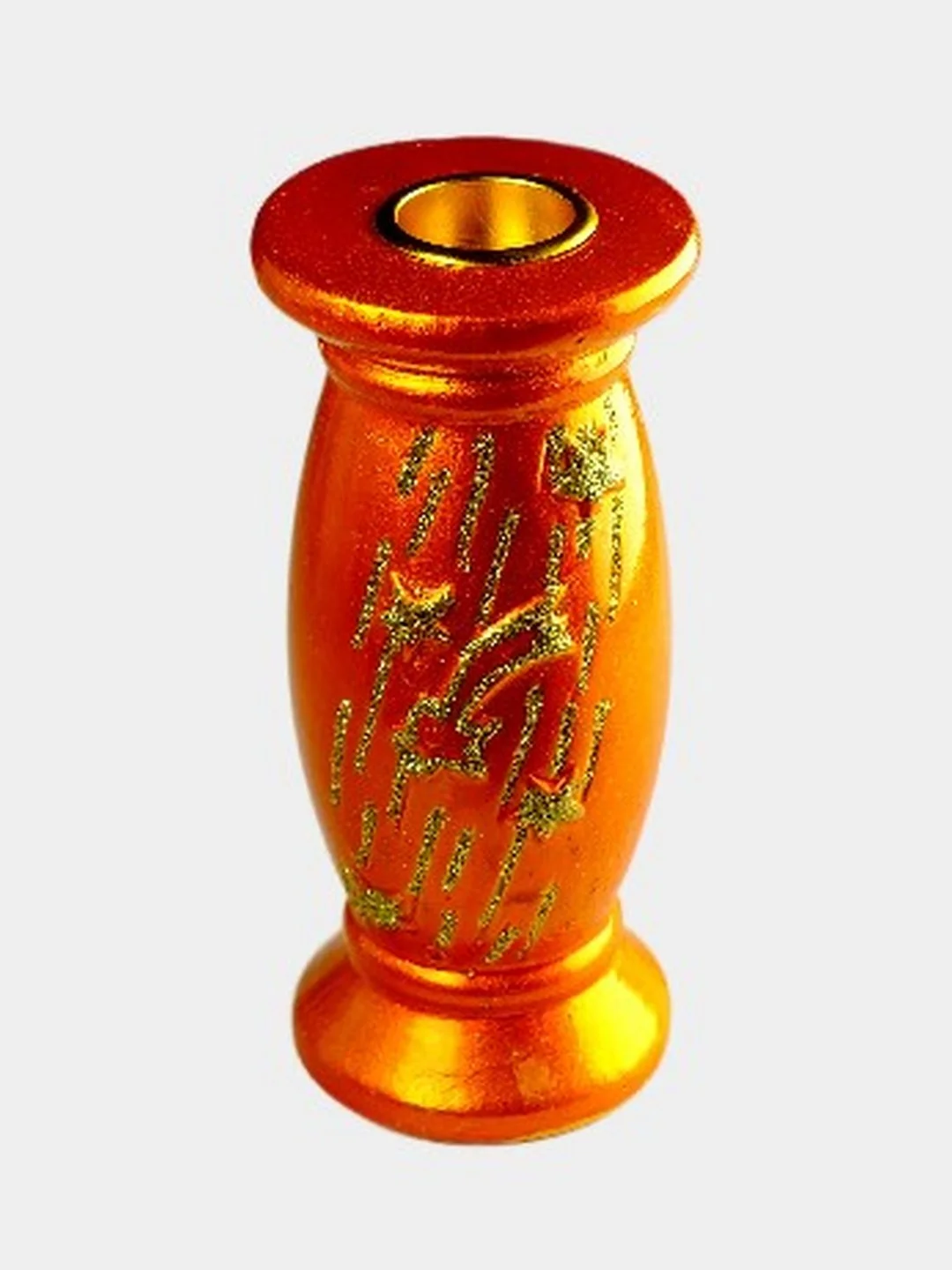 Красный подсвечник праздничный, круглый, 12 см, 3 цвета